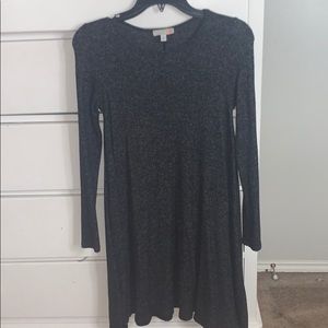 Charcoal grey long sleeve dress